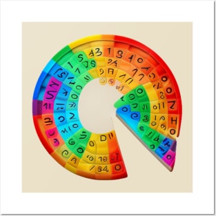 Cutie Pi day spiral rainbow Posters and Art